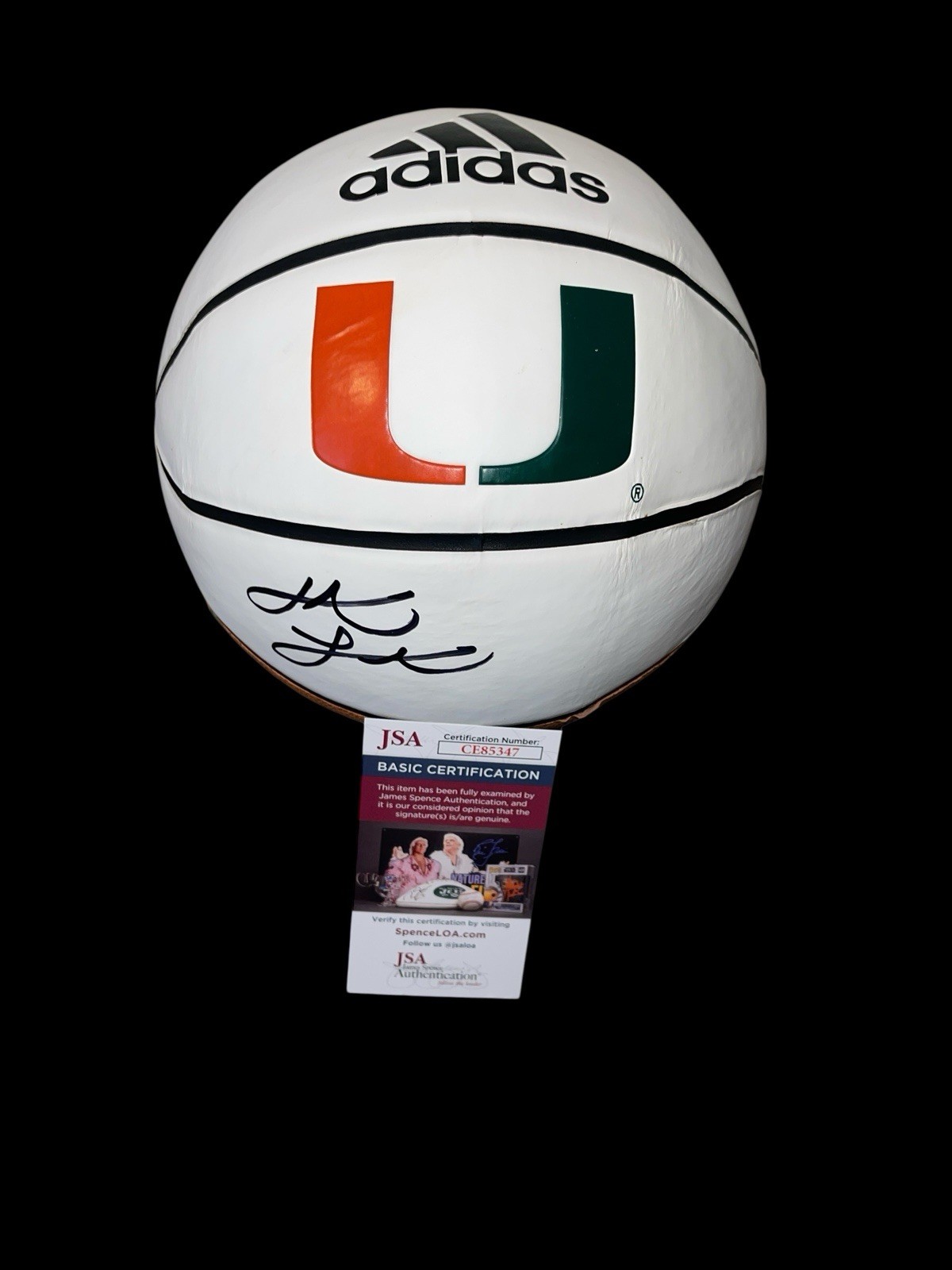 Jai Lucas Autographed Signed Miami Hurricanes BASKETBALL HEAD COACH JSA 2 