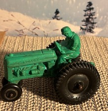 Vintage Auburn Rubber Company Green TRACTOR With Farmer/Man Driver.