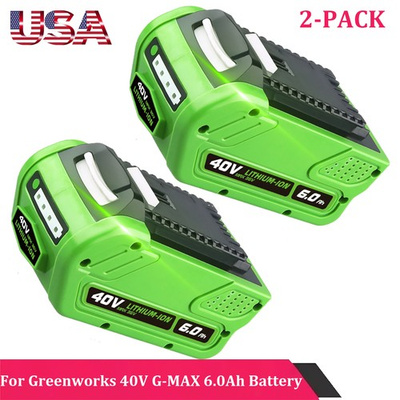 #ad 2x 40V 6.0Ah For Greenworks 40Volt G MAX Li ion Battery 29472 29462 29252 20202 $70.99