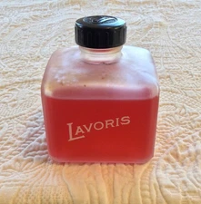 Vintage Frosted Glass Lavoris Bottle with PD & Co lid (Parke-Davis)