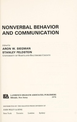 Nonverbal Behavior and Communication Hardcover