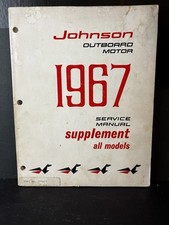 Vintage Scarce 1967 Johnson Outboard Motors Service Manual Illustrated Repair