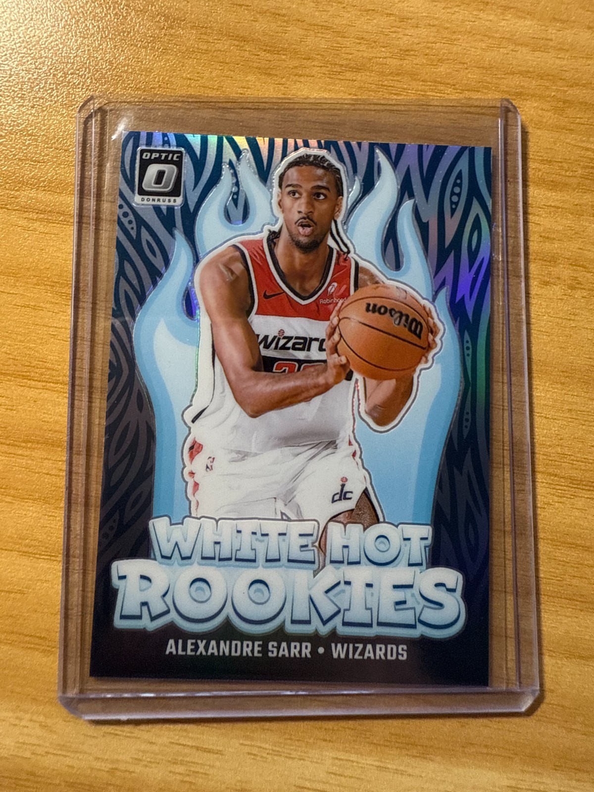 Alexandre Sarr 2024-25 Optic #14 "White Hot Rookies" Purple Holo - Wizards RC