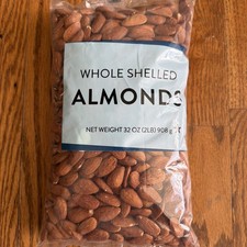 RAW ALMONDS Whole - Shelled - 2 Pounds - 04/18/27