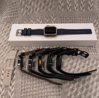 Apple Watch Series 7 45mm GPS Midnight Aluminum Case Sports Band (A2474) Extras
