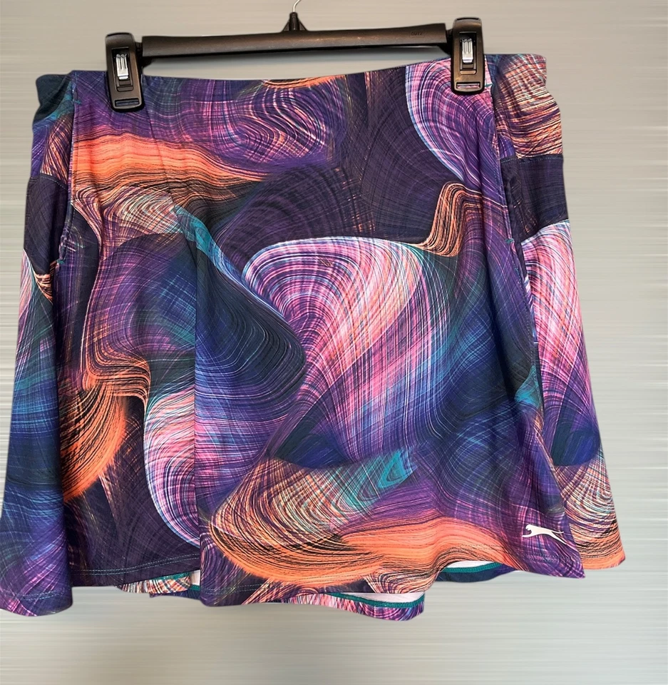 Skort de golf Slazenger Tech con volantes Digi mármol ropa deportiva talla L bolsillos Foto 2 de 4