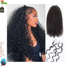 Kinky Curly Crochet Human Hair Knotless Pre-Separated Feather 16 Inch - 50
