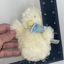 RARE Bunnies By The Bay Rattle Wee Baby Chick Duck Plush Yellow Easter Stuffed