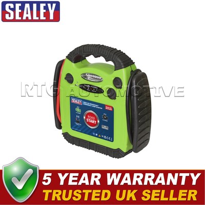 Sealey RoadStart�� 12V Notstarthilfe 900 Spitzenverstärker Hi-Vis grün RS1312HV