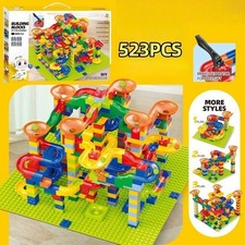 89-523PCS Marble Race Run Blocks Maze Ball Track Toy Compatible City Building