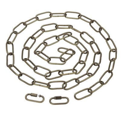 6ft Lighting Hanging Chain Looping Chain with Quick Link Connectors Bronze