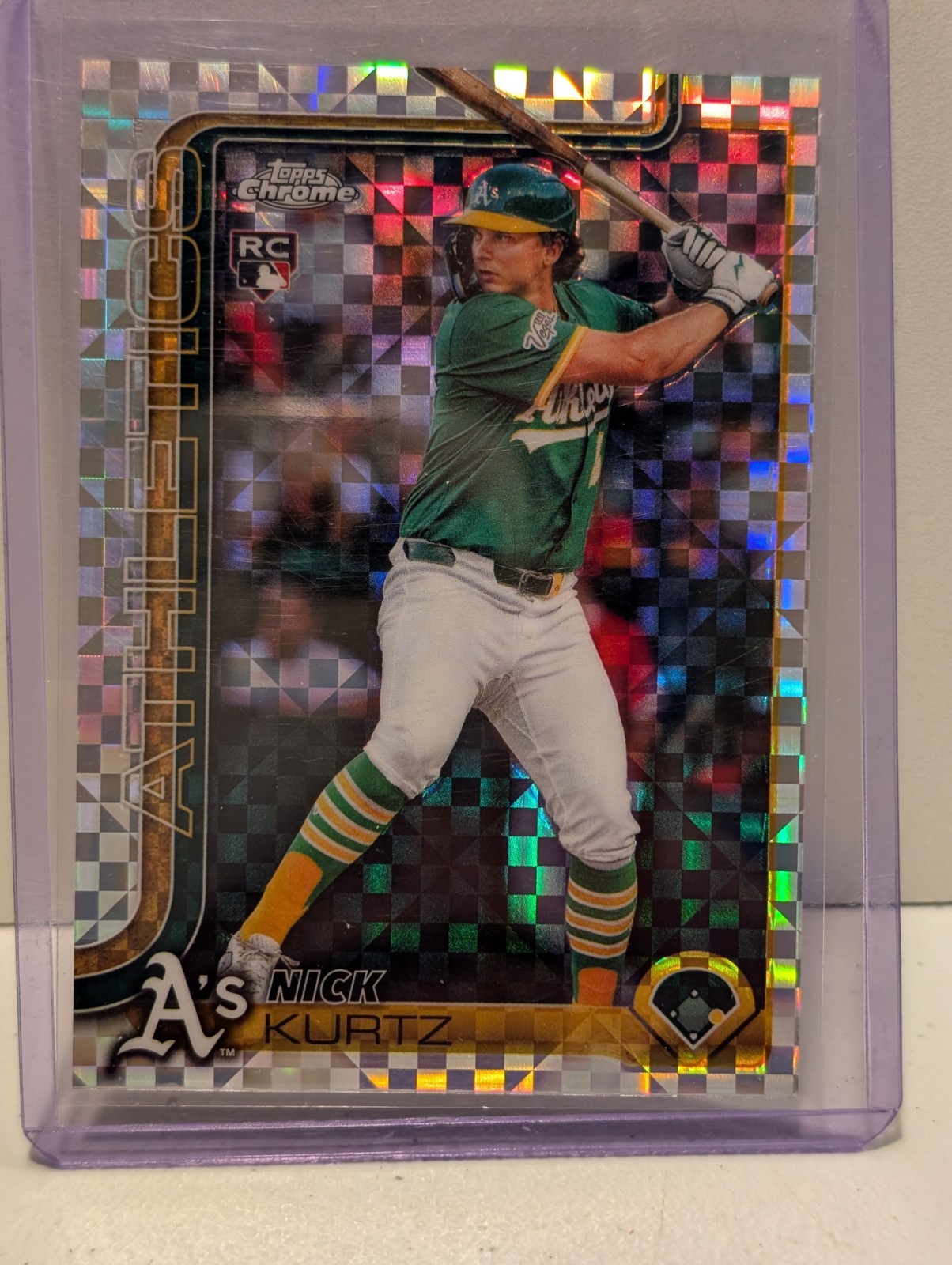 2025 Topps Chrome Update Nick Kurtz Rookie X-Fractor Athletics USC178