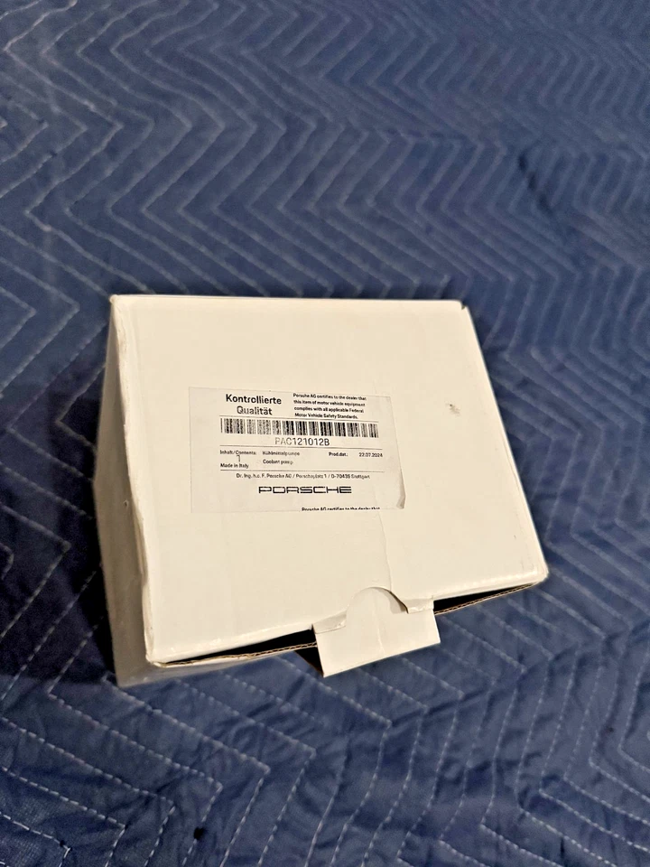 Porsche PAC121012B Coolant Pump 95B‑9YA  Fits 9YA & 9FB – New, Open Box - UNUSED - Image 2 of 4