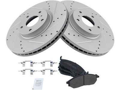 Front TRQ Brake Pad and Rotor Kit fits Infiniti EX37 2013 31CHFT