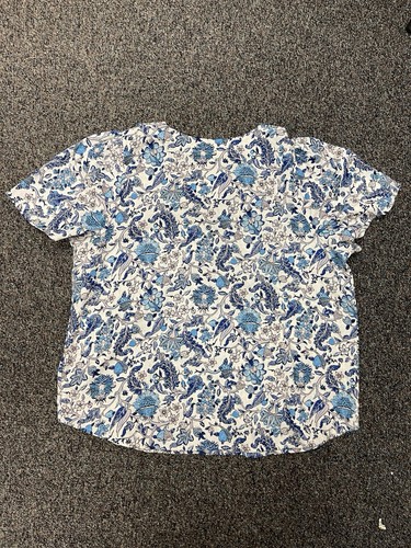 Knox Rose Damen Top Bluse Blumen Flatter Kurzarm Boho Tunika Gr. L Neu mit Etikett - Bild 9 von 9