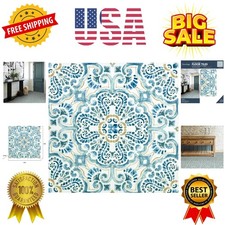 FP2477 Fontaine Peel Stick Floor Tiles, Blue