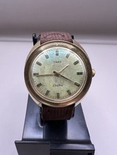Timex Electric Men's Watch 60-70s Vintage and Patina - Aged Dial. Keeps Time .