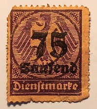 11 timbres allemand  chiffre de 1920 à 1923
