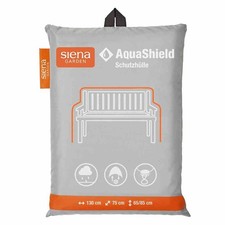 SIENA GARDEN AquaShield Bankhülle 2er 130x75xH65/85cm hellgrau, 100% Polyester