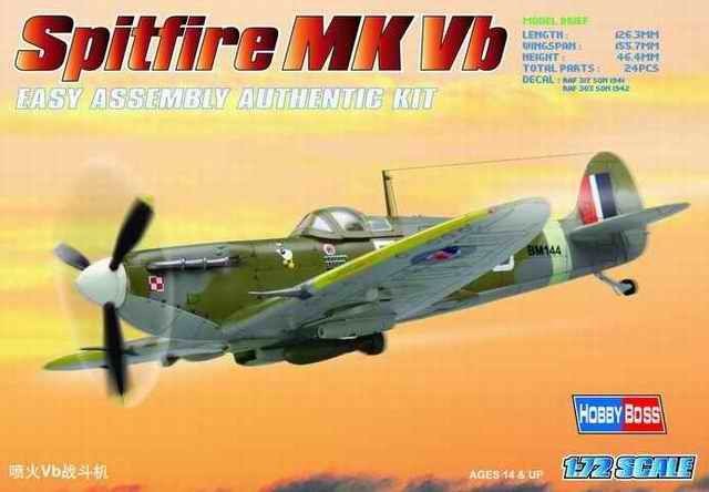 Hobbyboss 80212 - 1:72 Spitfire MK Vb- New