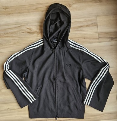 NEW Women's Medium Y-3 Hooded Wire Jacket Black JW7354 Yohji Yamamoto Track Top
