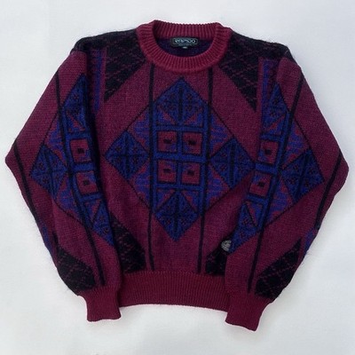 Vintage Rapido Essess Sports Saeater Acrylic Blend Size Women s Small Geometric