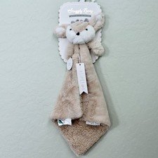 Snuggly Lovey Deer Beige Soft Plush Lovey Sherpa Lining Security Blanket Blankie
