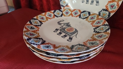 Set 10: Piatti globali per cena e insalata, diametro elefante/fiore 10,25" e 7,5" - Foto 10 di 17