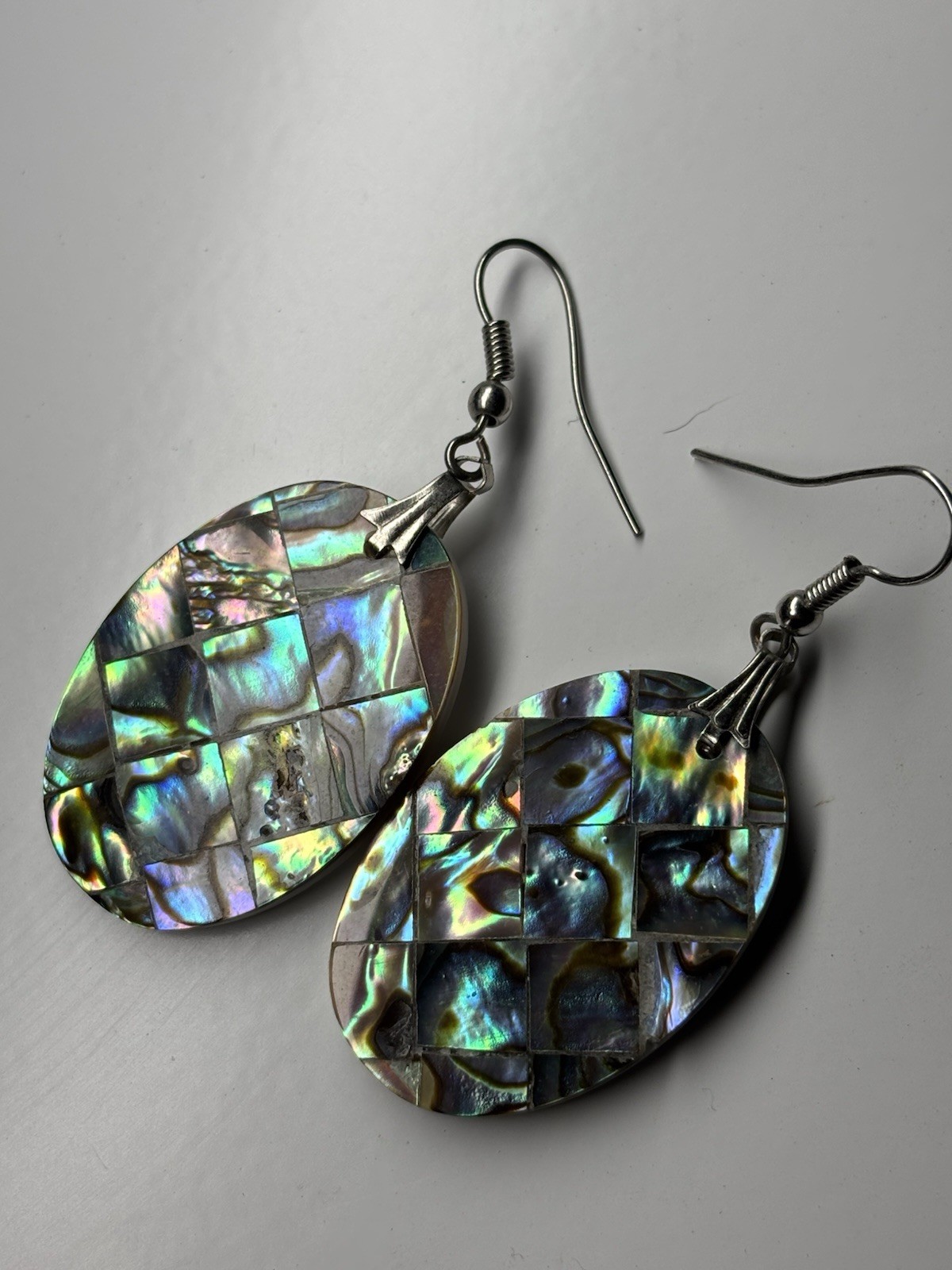 Abalone Shell Patchwork Pendant 18kgp Xp with Mat… - image 4