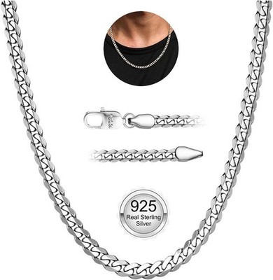 Luxuriöse Silber Halskette für Männer - Minimalistisch &