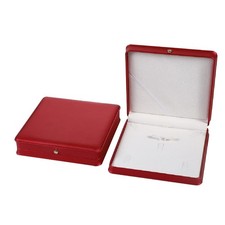 Wedding Jewelry Set Premium Leather Necklace Earring Ring Display Case Storag...