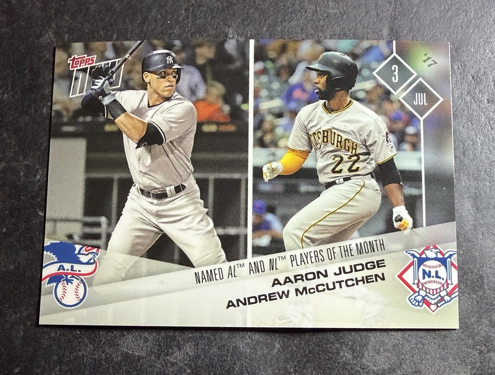 2017 Topps Now Aaron Judge, Andrew McCutchen #320 Players Of The Month