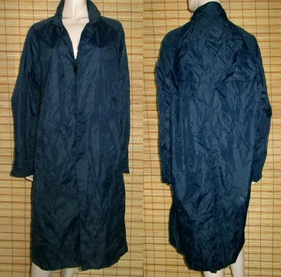 BLAUER REGENMANTEL - RAINCOAT - TRENCHCOAT - NYLON - VINTAGE - LILION - GR. L-XL - Bild 1 von 2