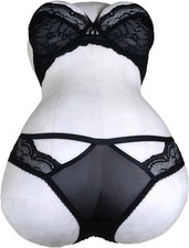 Huggable Human Shaped Body Pillow - Stress Relief Plush Doll with Holes