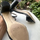 Tommy Hilfiger Ladies Black Faux Leather Ankle Strap Square Toe Logo Size 5 — photo 4