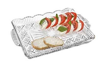 Godinger Dublin Serving Tray, Platter, for 14'' x 11'' x 2'', Clear 