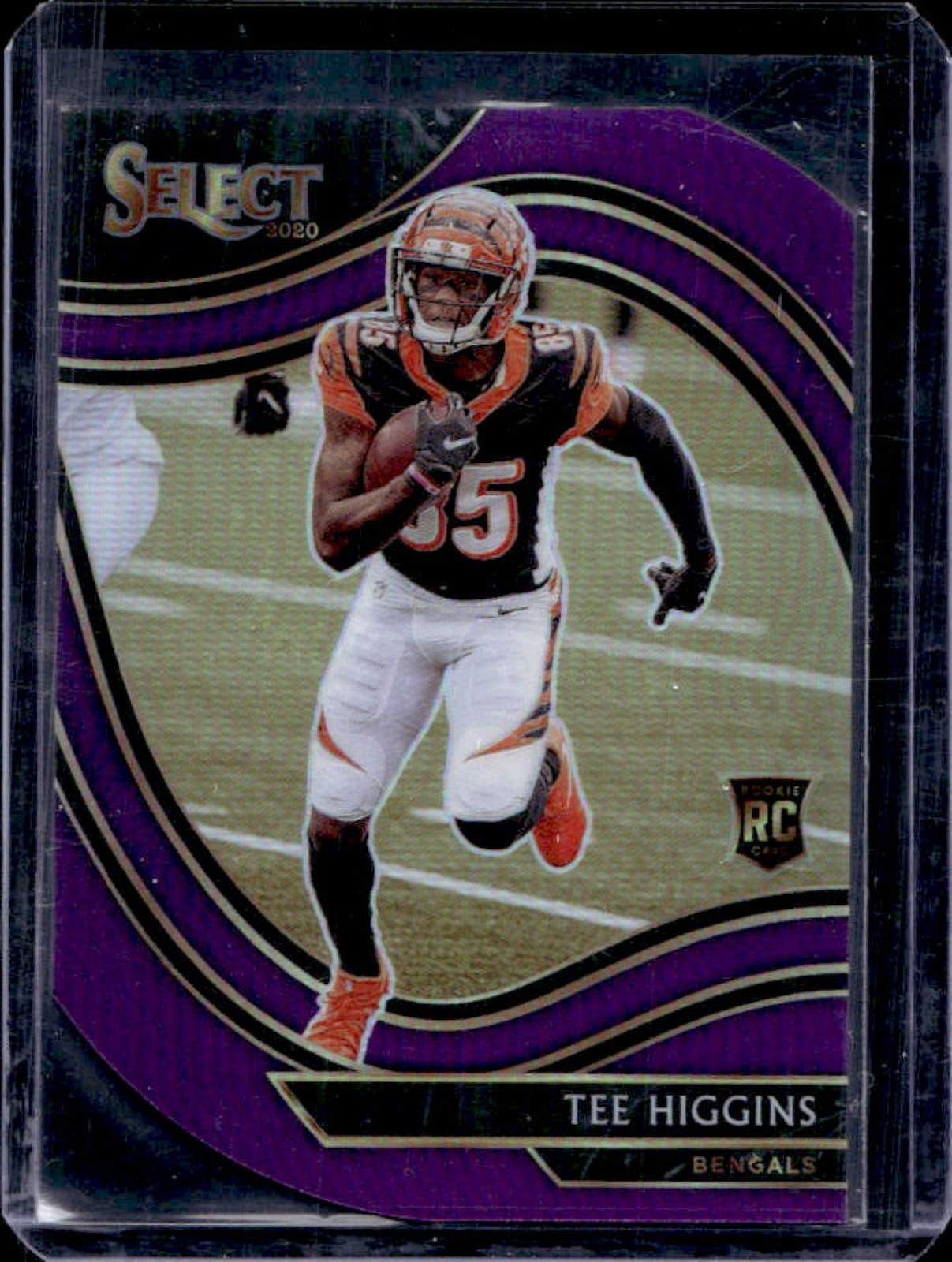 2020 Select Tee Higgins RC Purple Prizm Die Cut Field Level #360 Bengals