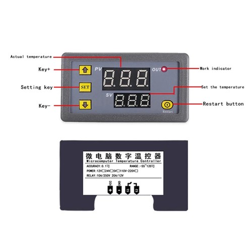 Microcomputer Temperature Controller LED Display Electronic Control proficient - Picture 8 of 11