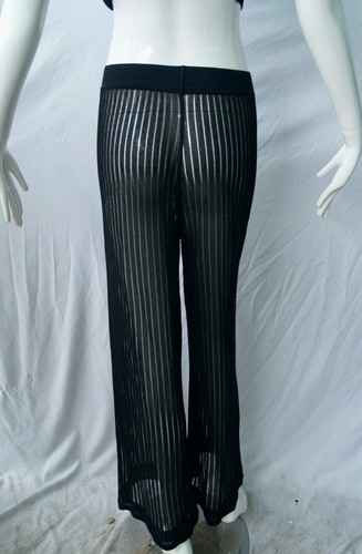 s/s 1992 AZZEDiNE ALAiA 2PC SHEER BLACK JUMPSUIT PANT SET- SMALL - Picture 10 of 12