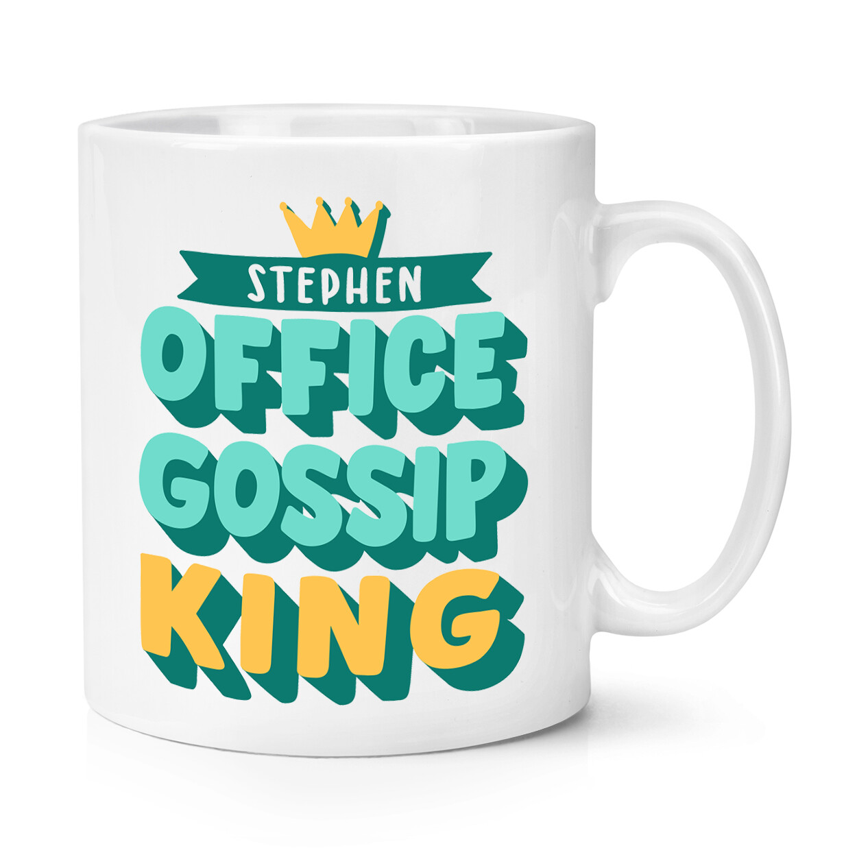 Personalised Office Gossip King 10oz Mug Cup Funny Joke Work Employee Boss