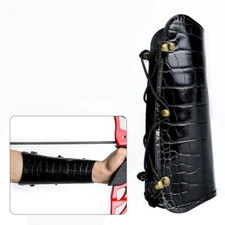 Black Archery Arm Guard PU Leather Handguard Hunting Shooting Safety Protection
