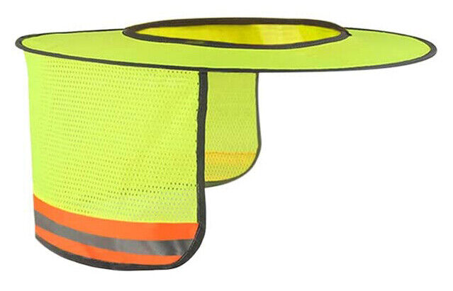 Yellow Hard Hat Sunshield Upgrade Full Brim Neck Sunshade