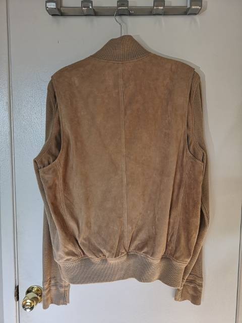 Polo Ralph Lauren Golf Skeet Hybrid Leather Wool Suede Jacket Sz L Beige NWT image 3