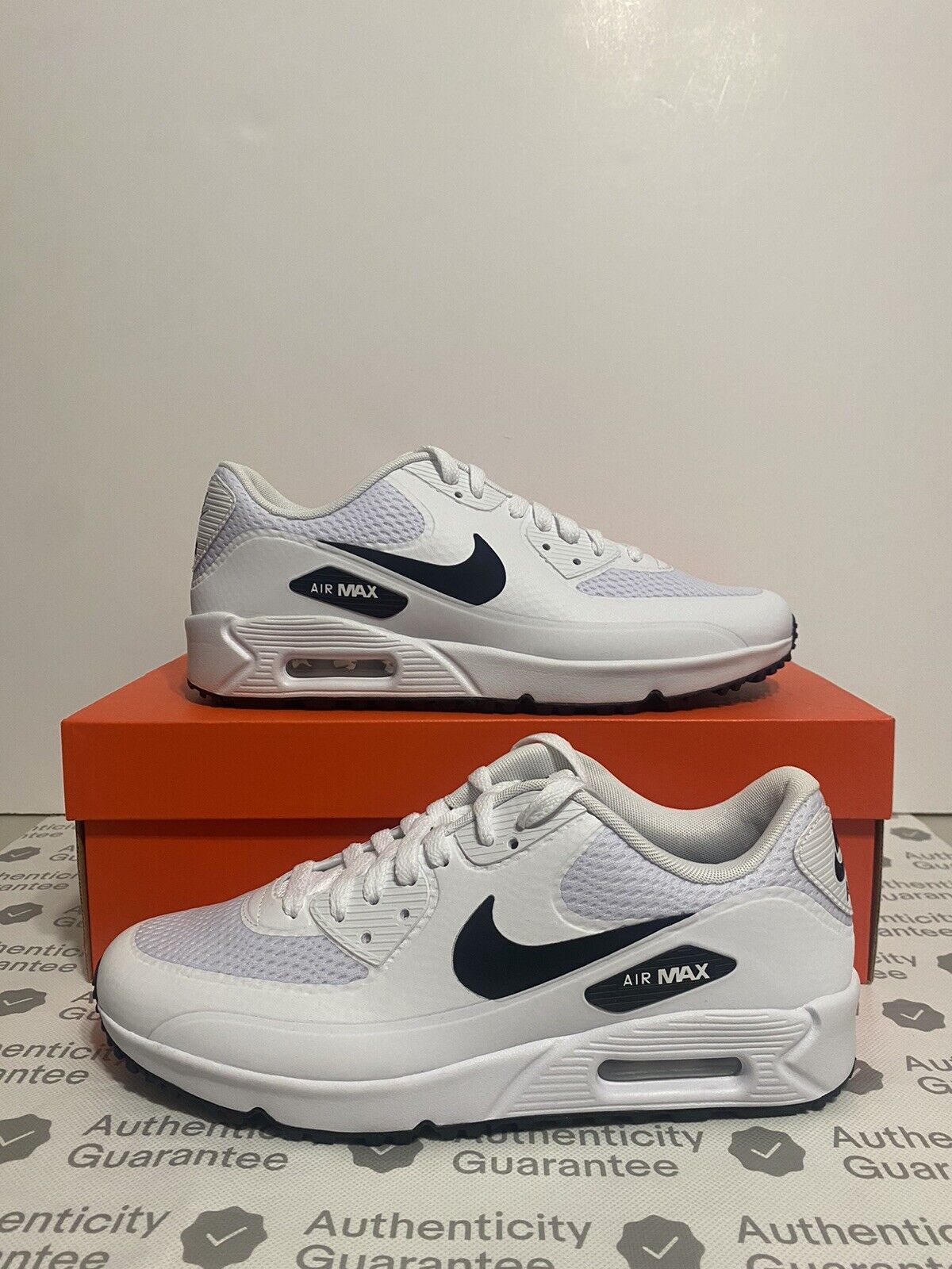 Nike Air Max 90 G Men's Golf Shoes White/Black Size 7.5 CU9978-101