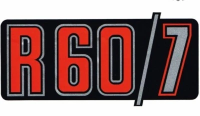 Aufkleber "R 60/7" für BMW R 60 /7 R60/7 Emblem rot - silber f. Seitendeckel neu - Bild 1 von 4