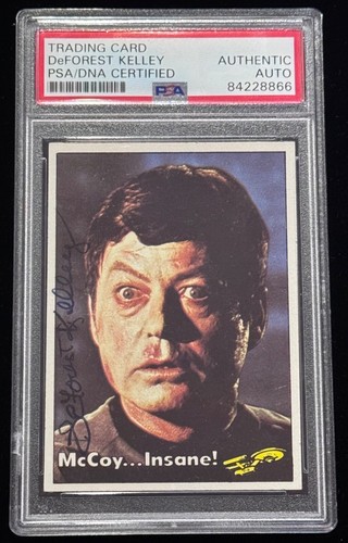 DeForest Kelley "Bones McCoy" 1976 Topps STAR TREK Signed Auto Rookie Card PSA - Picture 2 of 3