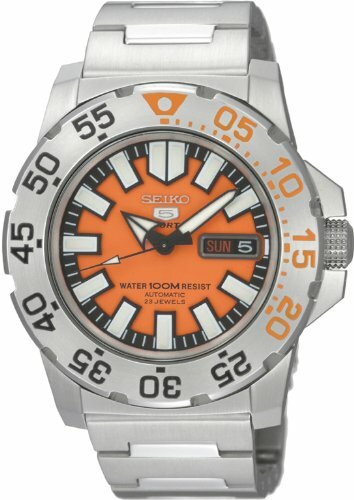 seiko orange dial divers watch