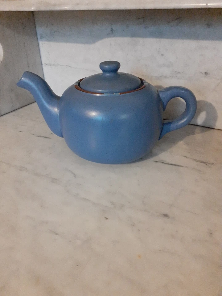 Théière en grès bleue. Travail artisanal en grès de belle qualité.  - Photo 3/4