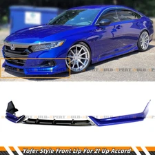 For 2021-2022 Honda Accord Yofer Still Night Pearl Front Bumper Lip Splitter Kit