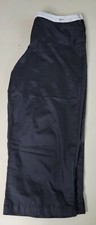 Vintage Nike Womens Pants capri flat front logo waistband size L black